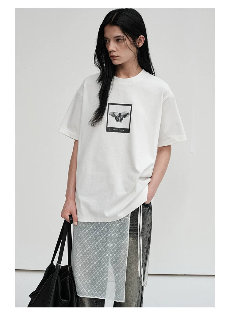 Printed 300G Long-Staple Cotton Short-Sleeve Tee