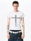 Men's Slim Fit Headphone Cross Tee