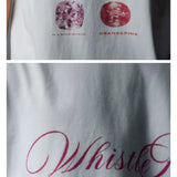 Vintage Loose White Pink Diamond Tee