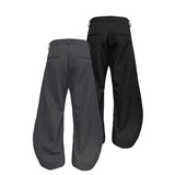 Two-Tone Wide Leg Machete Pants