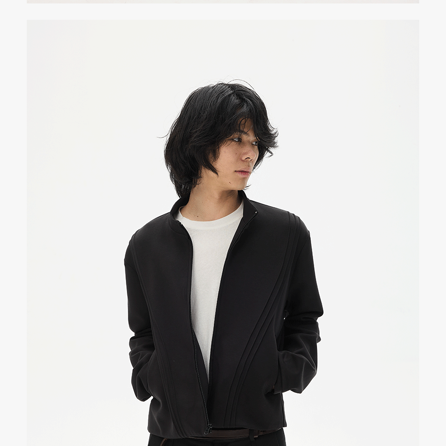 Soft Space Cotton Boxy Zip Sweatshirt