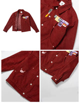 Cropped Layered Cotton Vintage Work Jacket