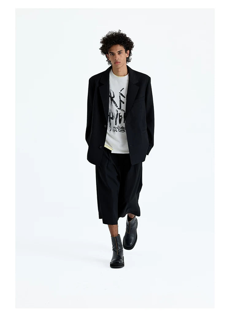 Merino Wool Raw Edge Blazer