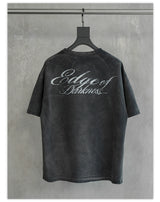 Loose Fit Washed Distressed Printed Tee