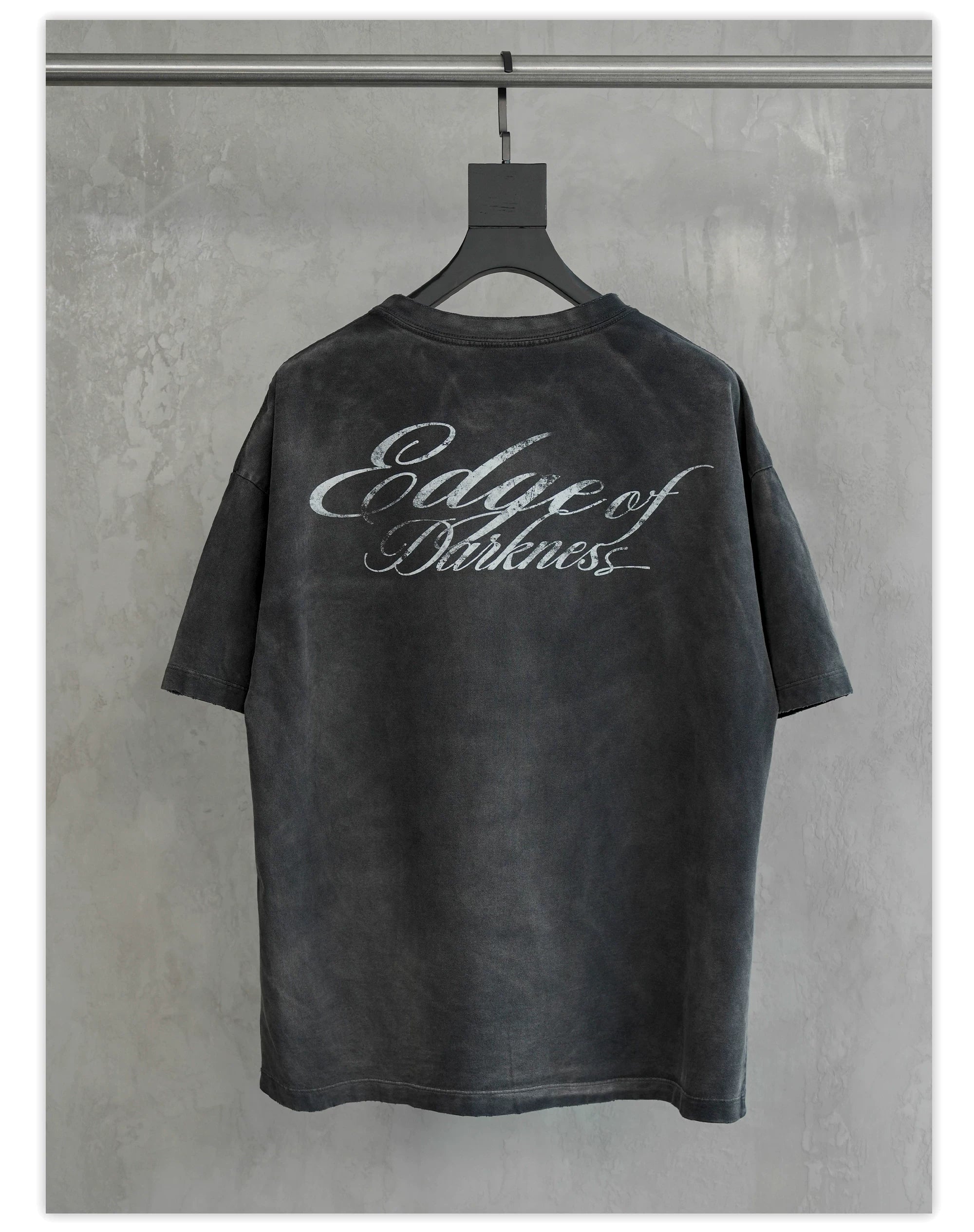 Loose Fit Washed Distressed Printed Tee