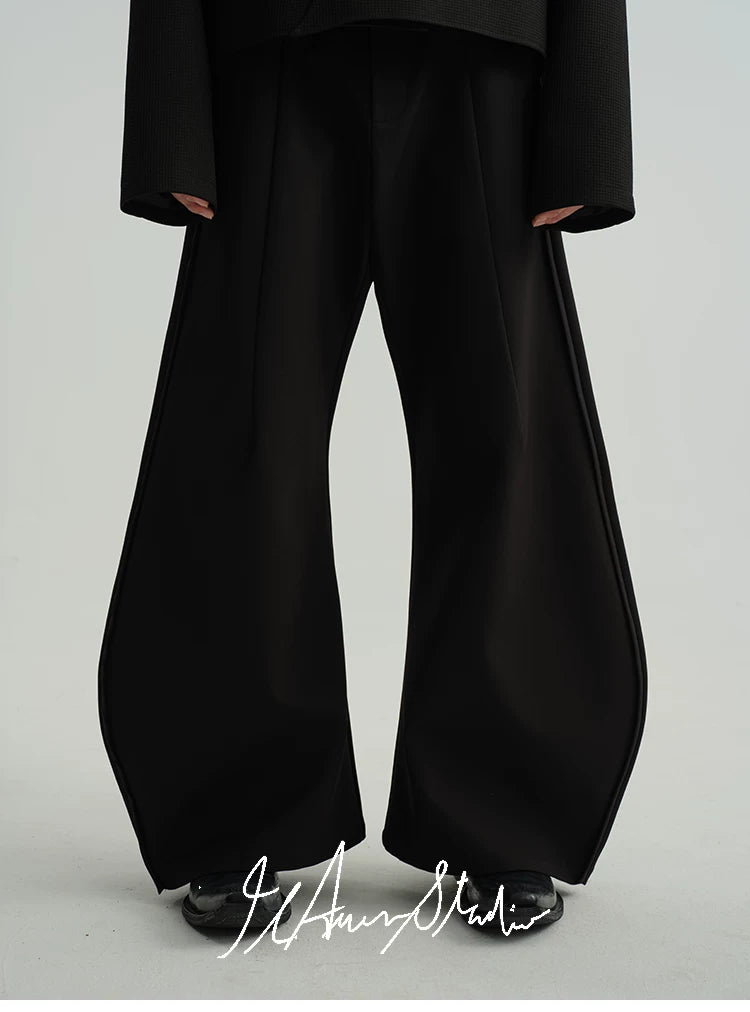 Two-Tone Wide Leg Machete Pants