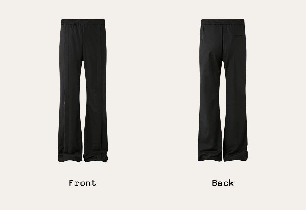 Men's Drawstring Waist Flared Suit Pants