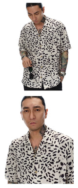 Men's Spotted Cuban Collar Shirt