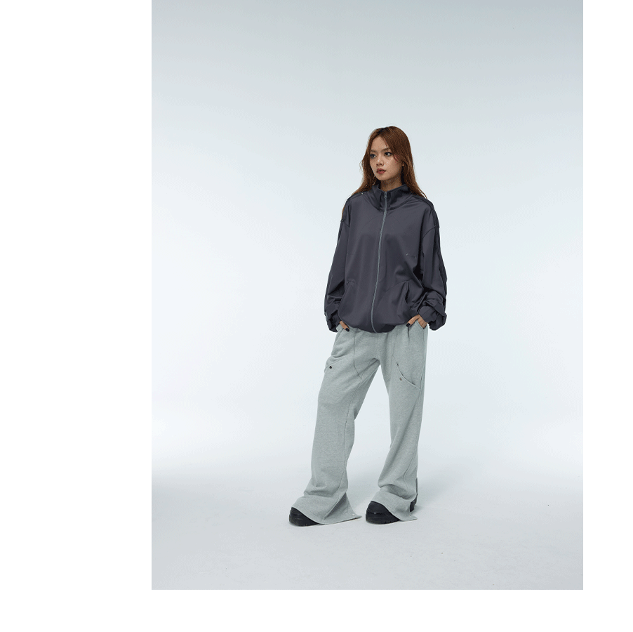 Two-Color Stretchy Cooling Quick-Dry Zip Sweatshirt