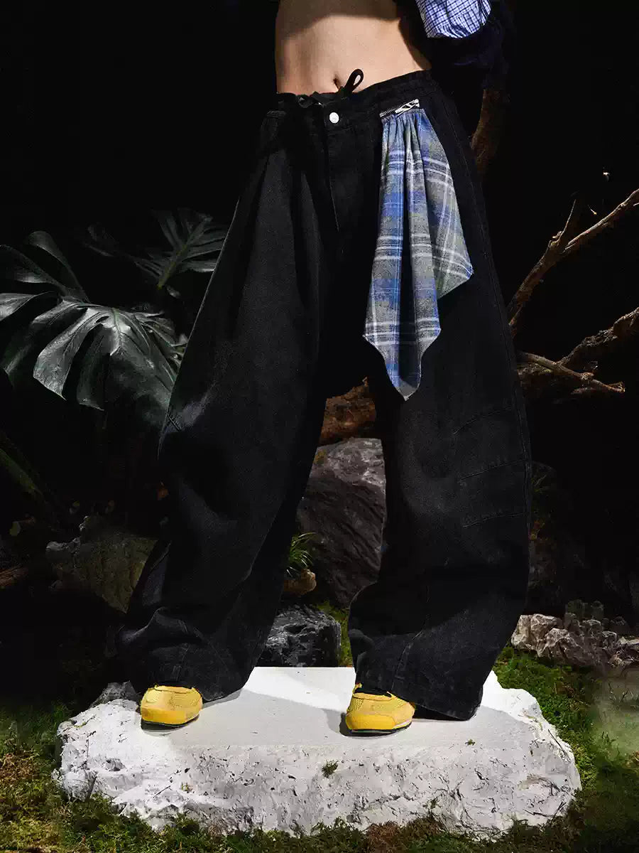 Multi-wear Detachable Washed Jeans