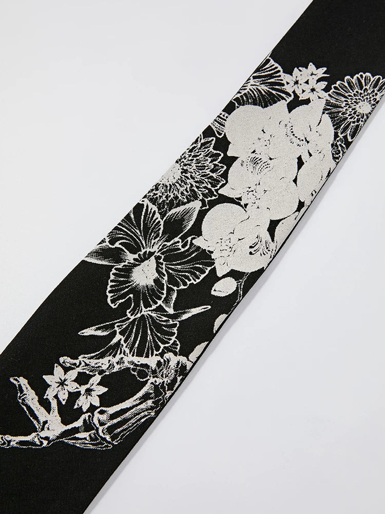 8cm Wide Preserved Flower Print Tie