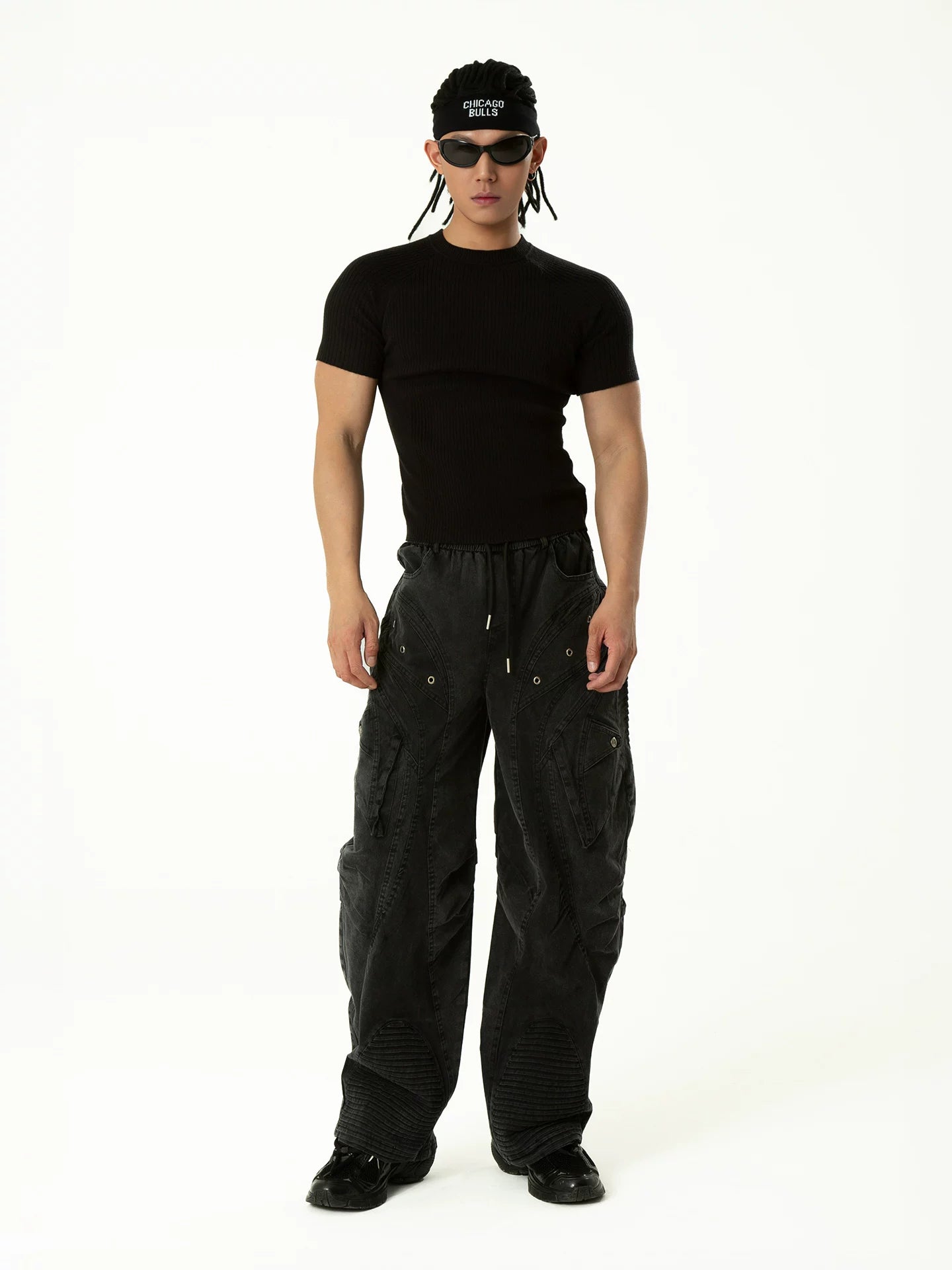 Men's Vintage Wide Leg Cargo Jeans