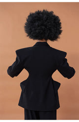 Men's Black Double Breasted Blazer