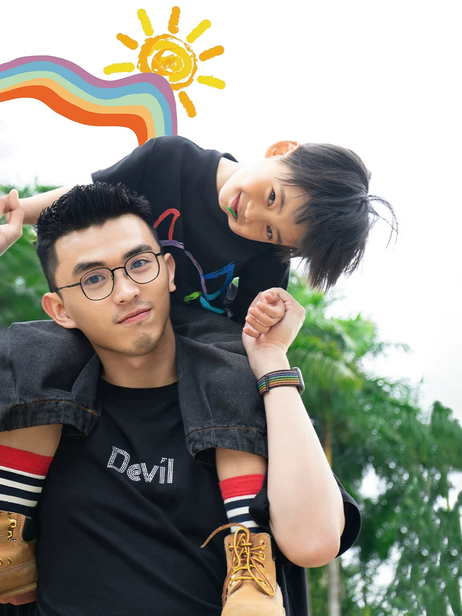 Black Graffiti Devil Wings Cotton Tees
