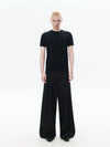 Short Sleeve Slim Ribbed Knit Tee