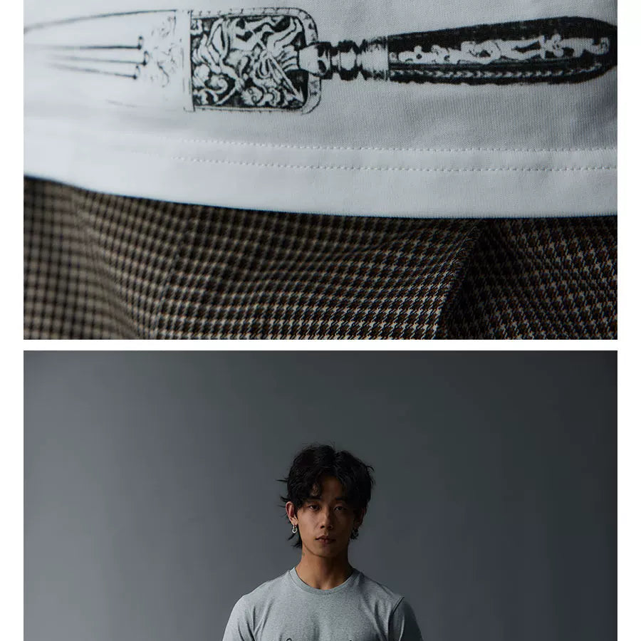 Slim Fit Vintage Print Tee