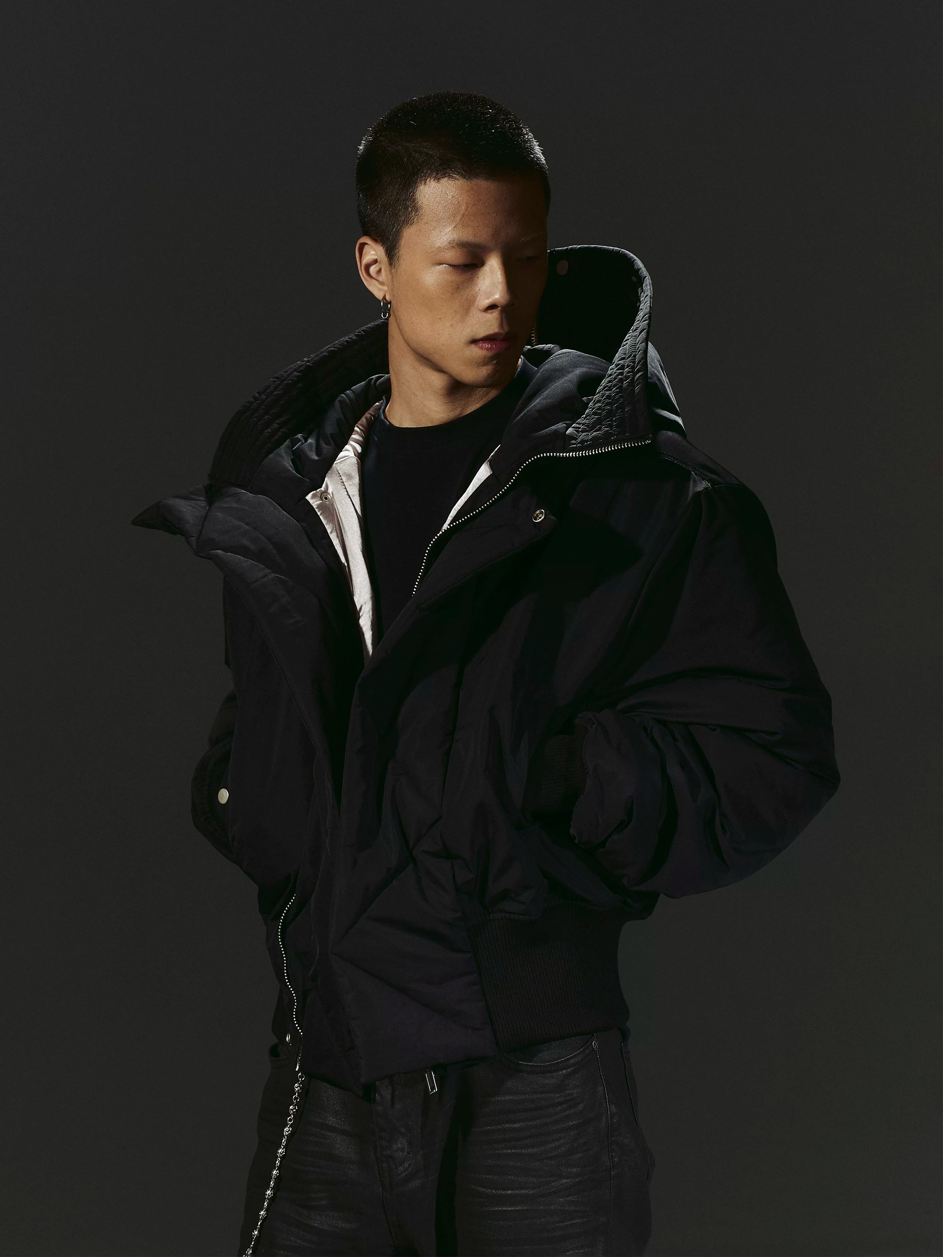 Dark 3M Oversized Hooded Bomber Jacket