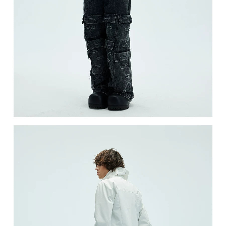 Short Detachable Hooded Waterproof Trench Coat