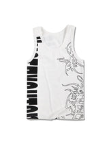 Stretchy Slim Ribbed Graffiti Tank Top
