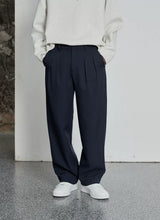 Pleated Wide Leg Suit Pants