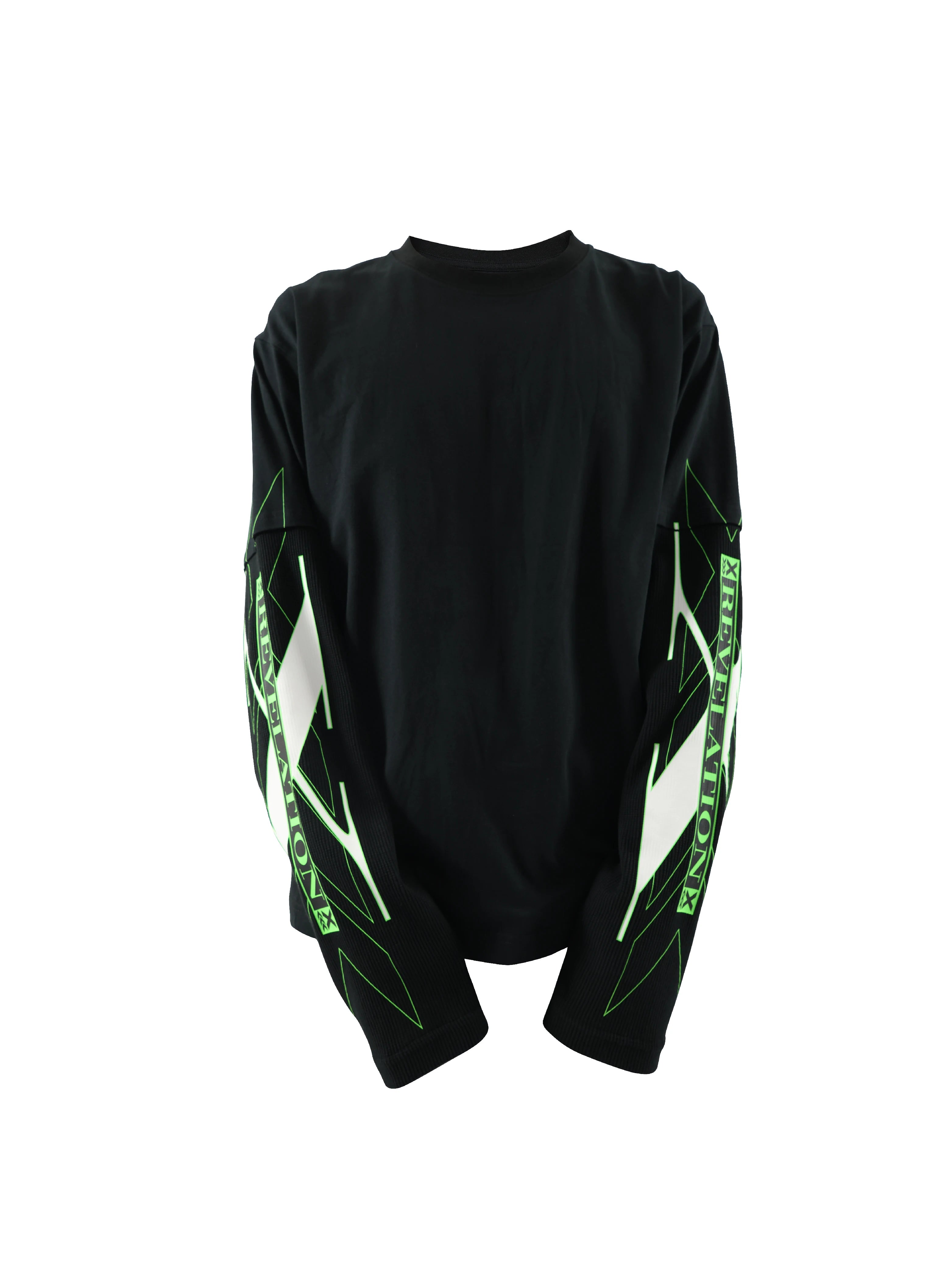 Faux Two-Piece Waffle Long Sleeve Tee