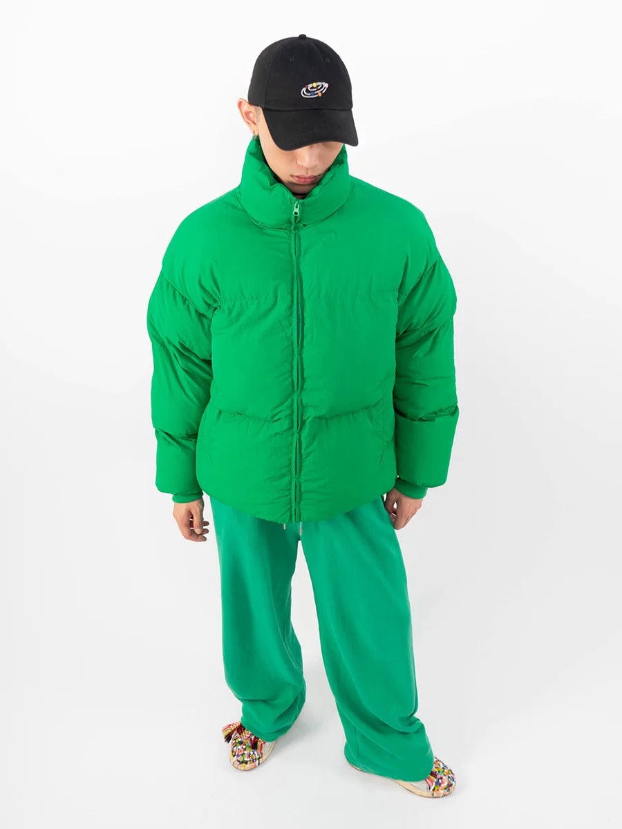 Men's Oversized Green Puffer Jacket