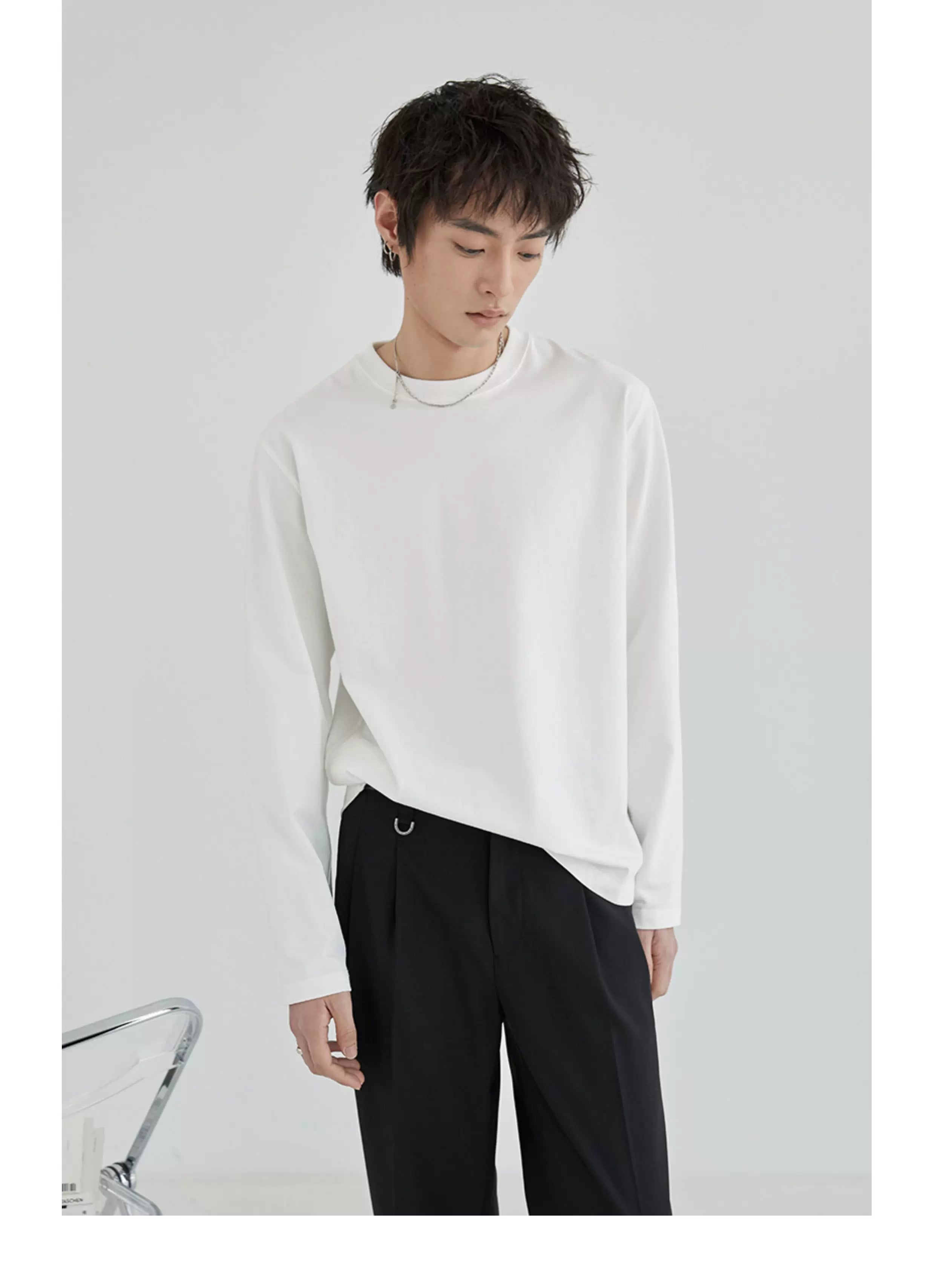 Long-Sleeved Mercerized Combed Tee