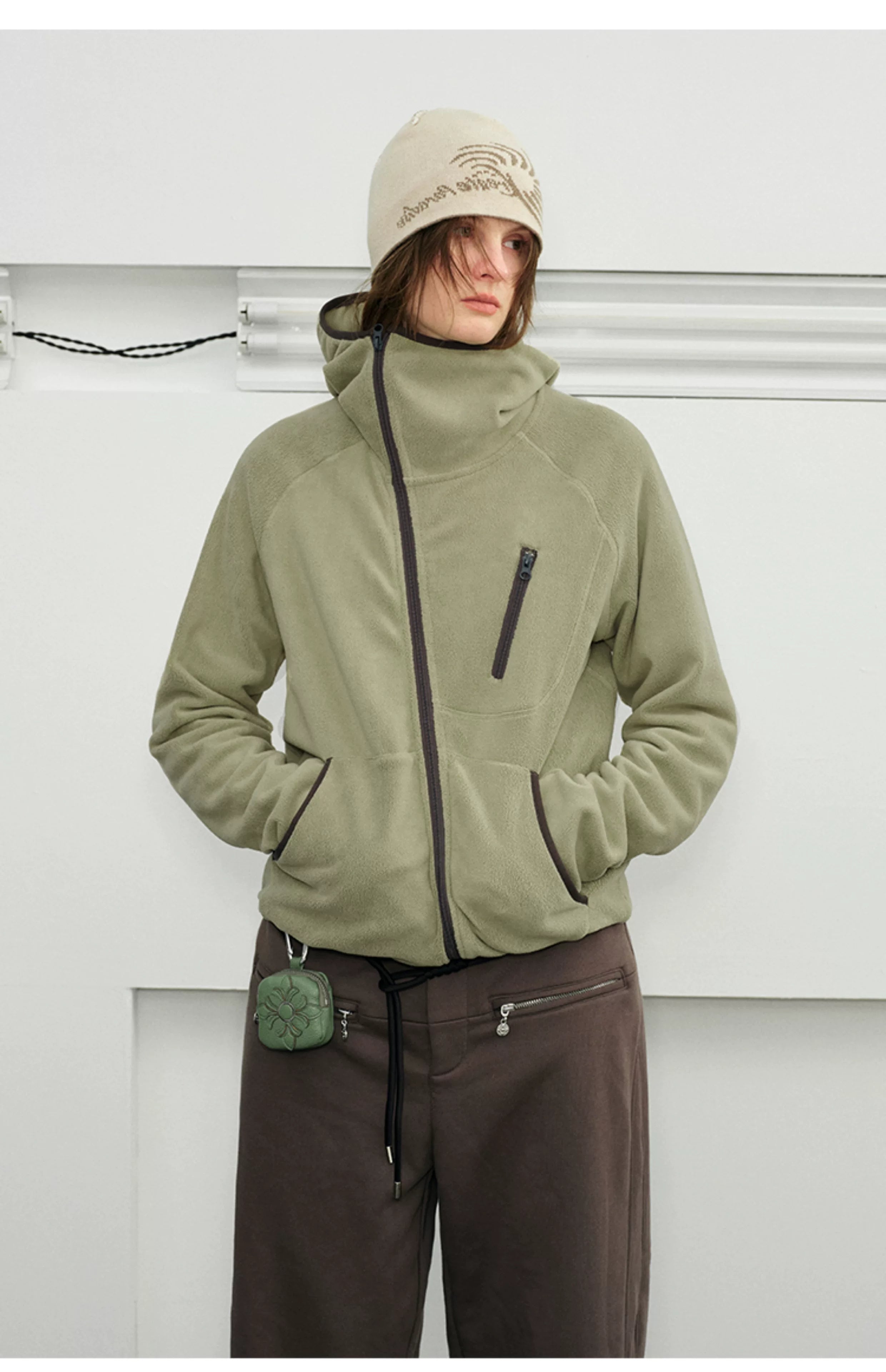 Men's Heated Zip Hooded Fleece Jacket