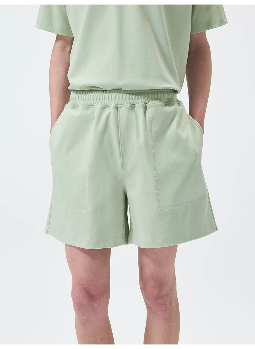 Cotton Sorona Blend Drawstring Sports Shorts
