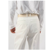 Men's Multicolor Loose Straight Cropped Pants