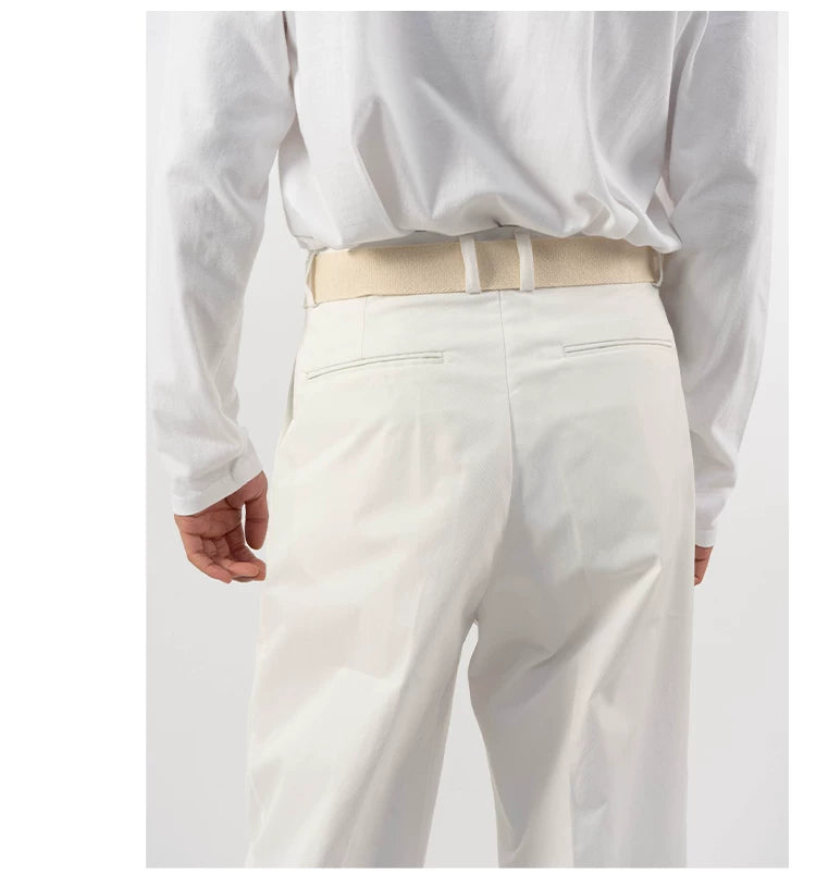 Men's Multicolor Loose Straight Cropped Pants