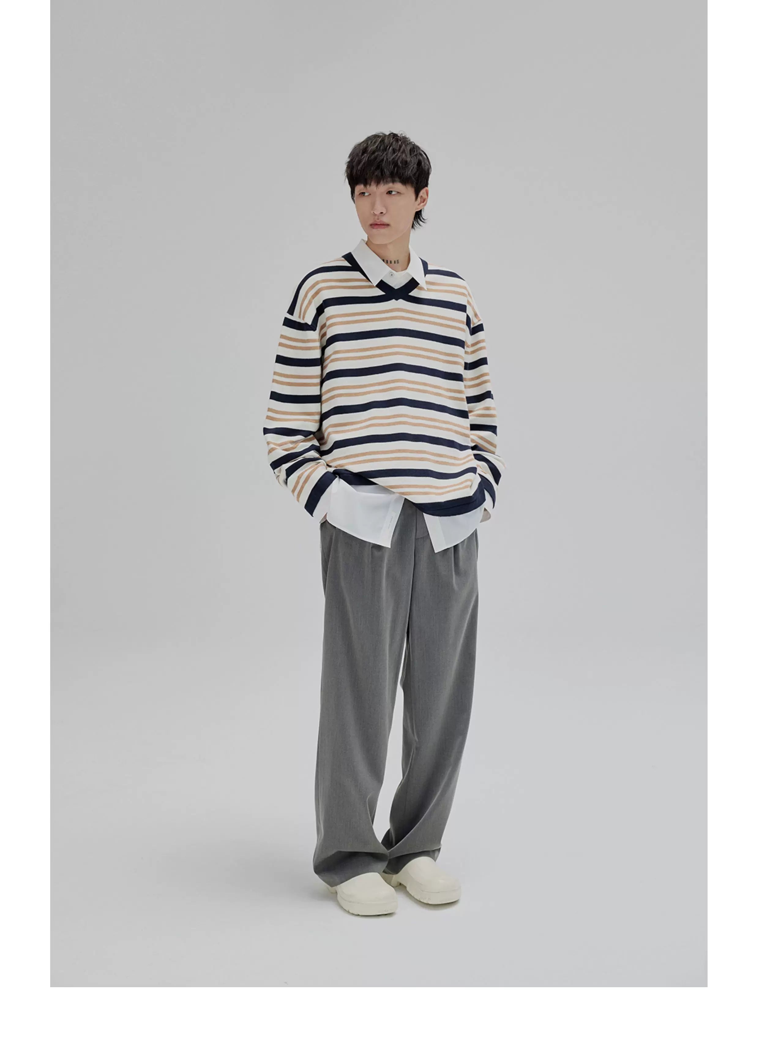 Basic Long Sleeve Cotton Blend Shirt