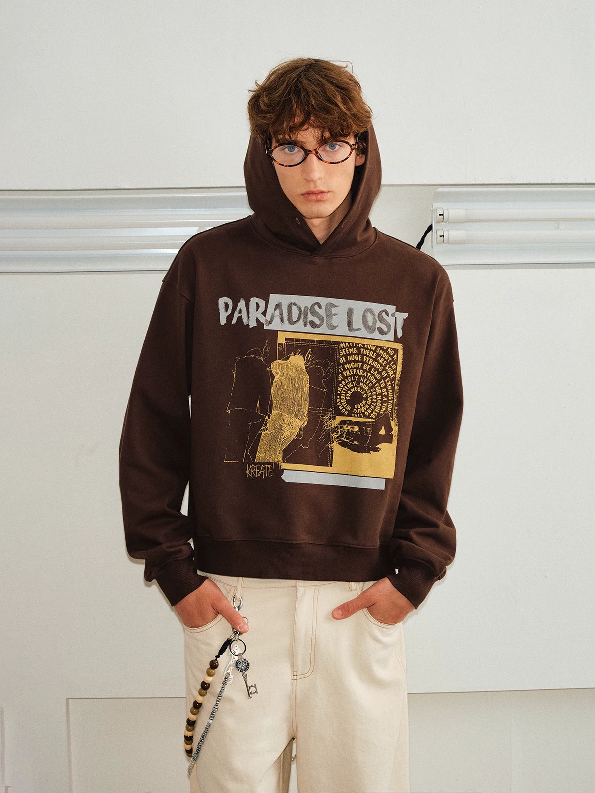 Unisex Boxy Color Block Print Hoodies