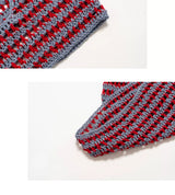 Two-Tone Cat Ear Knit Beanie