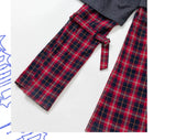 Y2K Punk Lace-Up Plaid Cargo Pants
