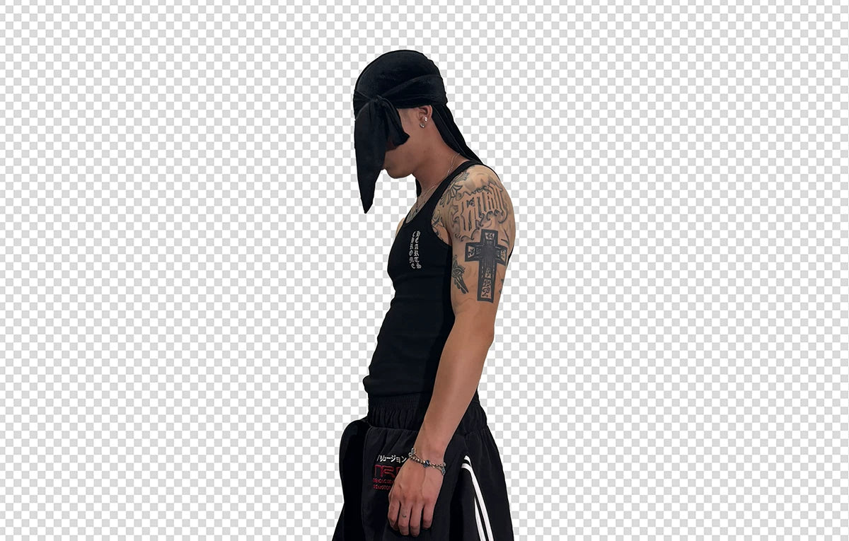 Double Waistband Two-In-One Black-Red Racing Pants