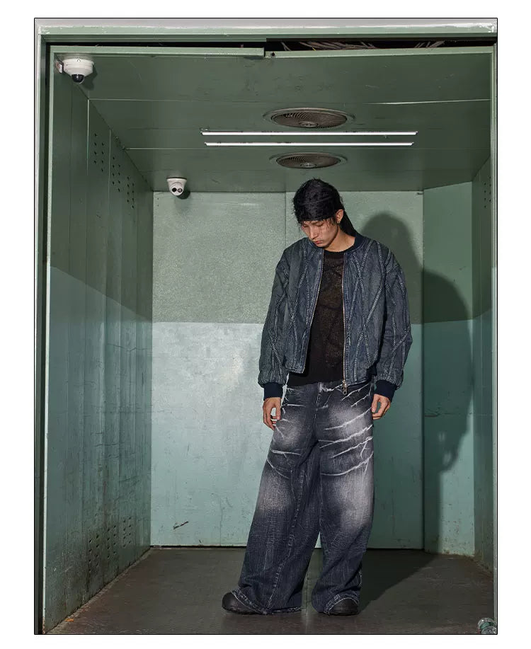 American Vintage Washed Distressed Baggy Jeans