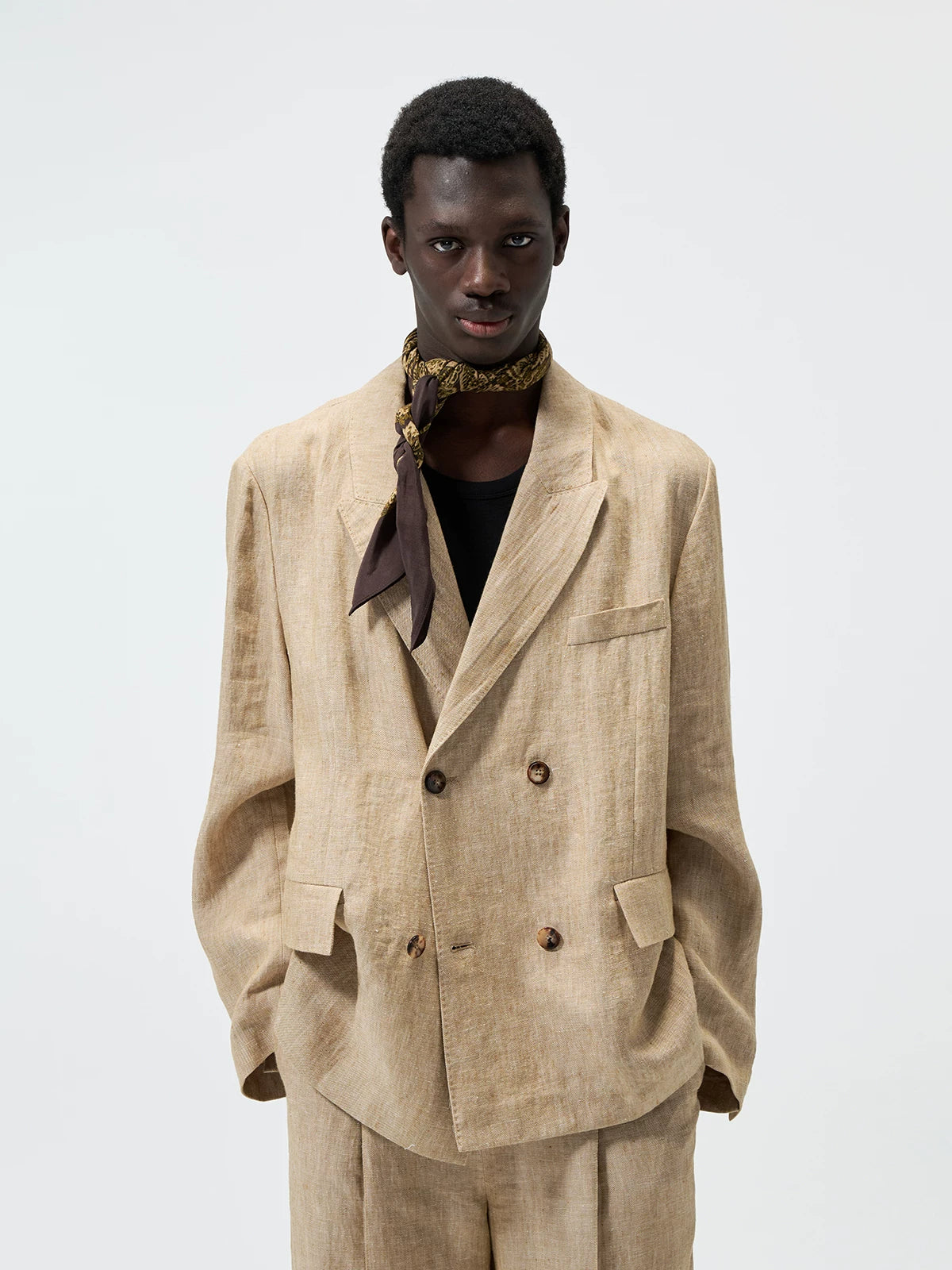 Hemp Linen Notch Lapel Blazer