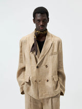 Hemp Linen Notch Lapel Blazer