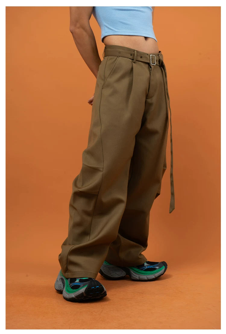 Black Gray Brown Wide Leg Pants