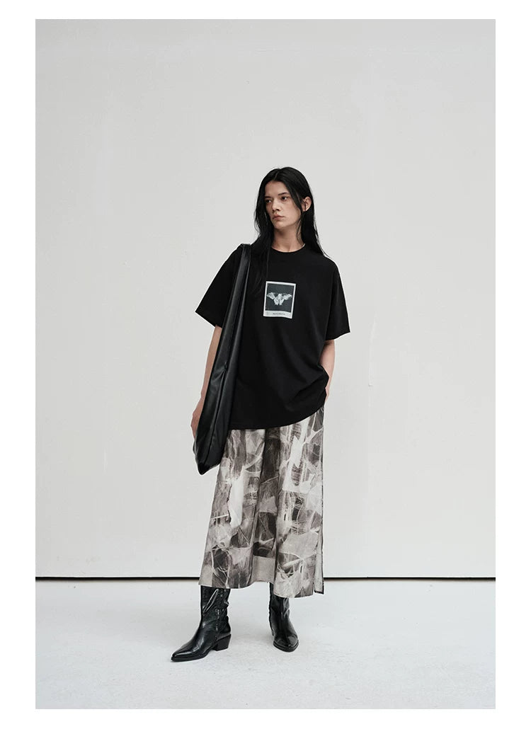 Printed 300G Long-Staple Cotton Short-Sleeve Tee