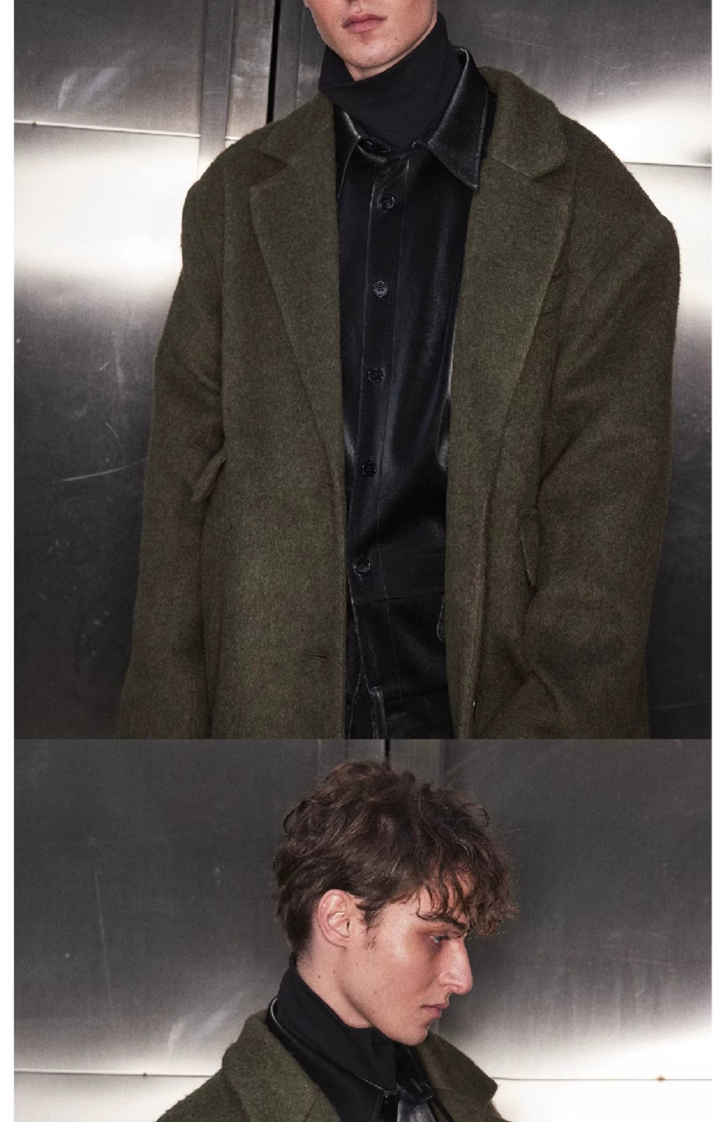 British Style Loose Long Wool Coat