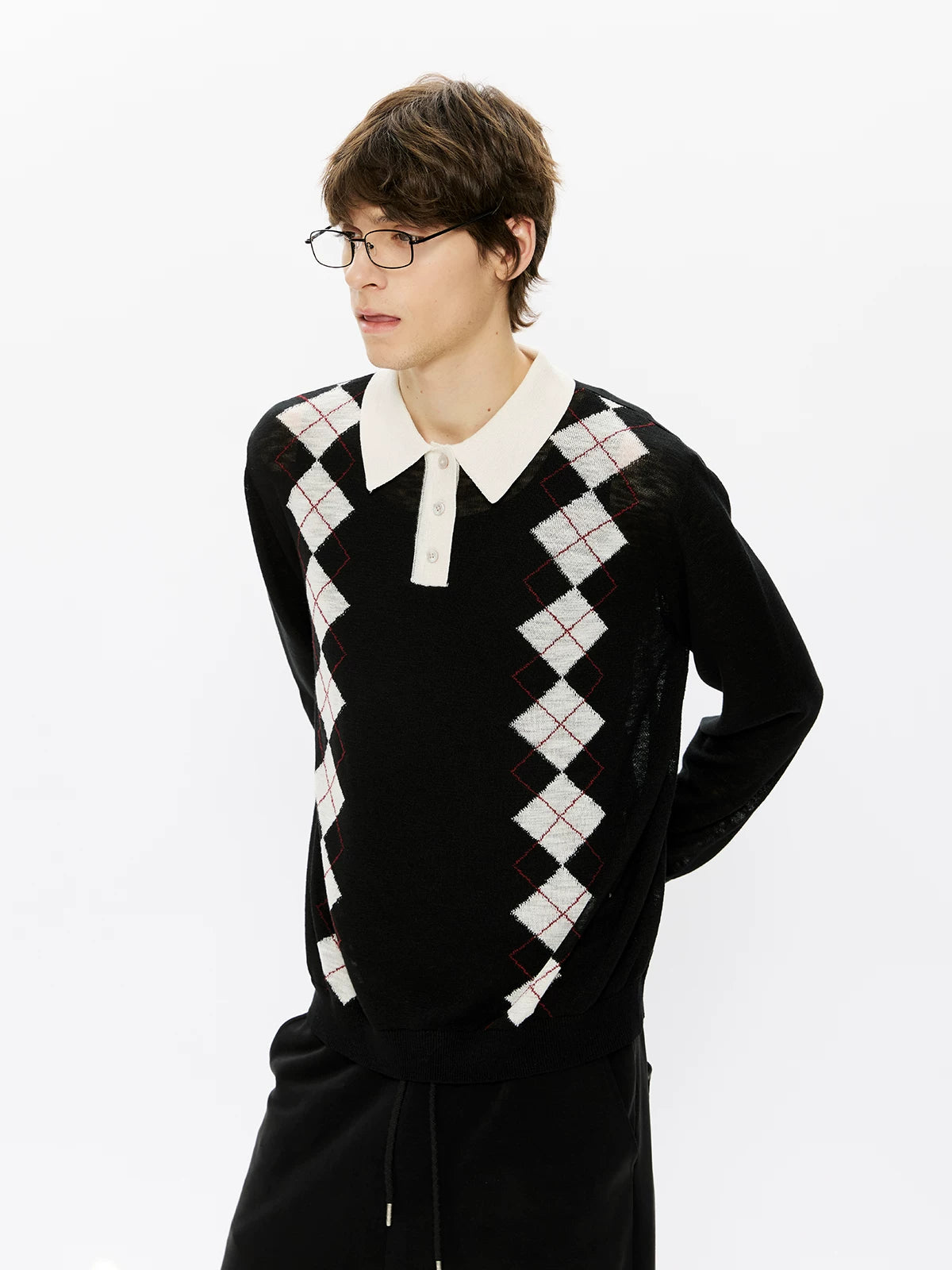 Men’s 100% Lyocell Diamond Knit Polo