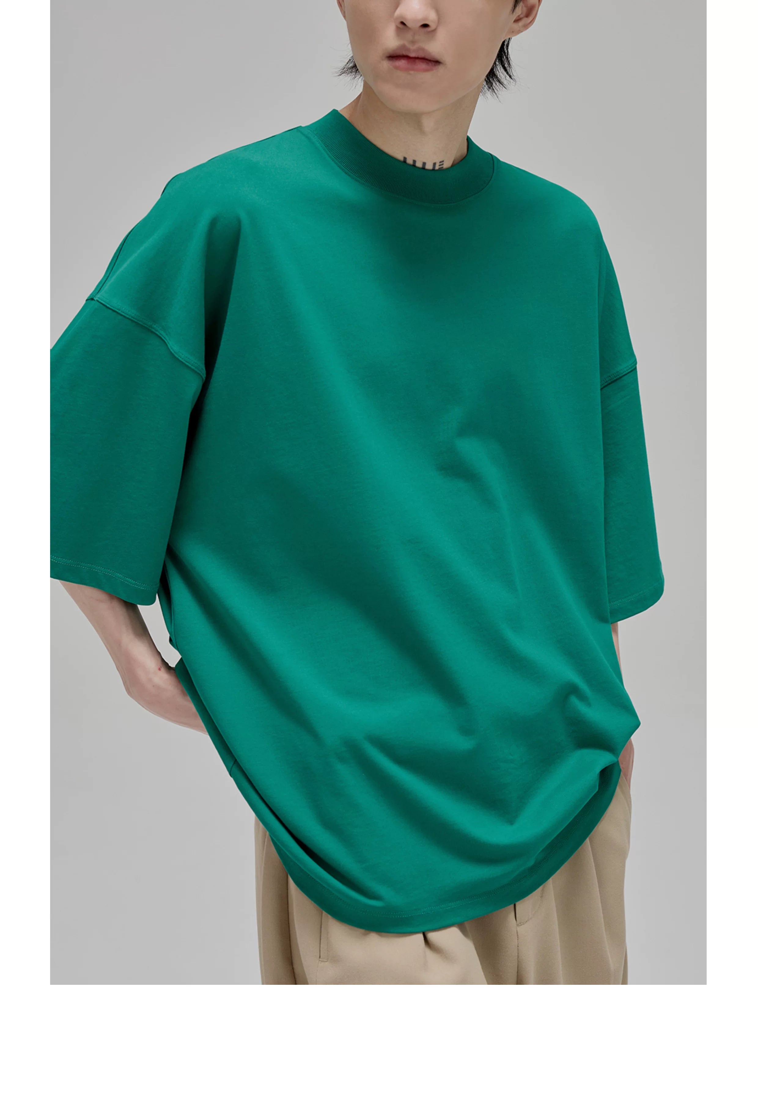 Vintage Ribbed Half Sleeve Tees