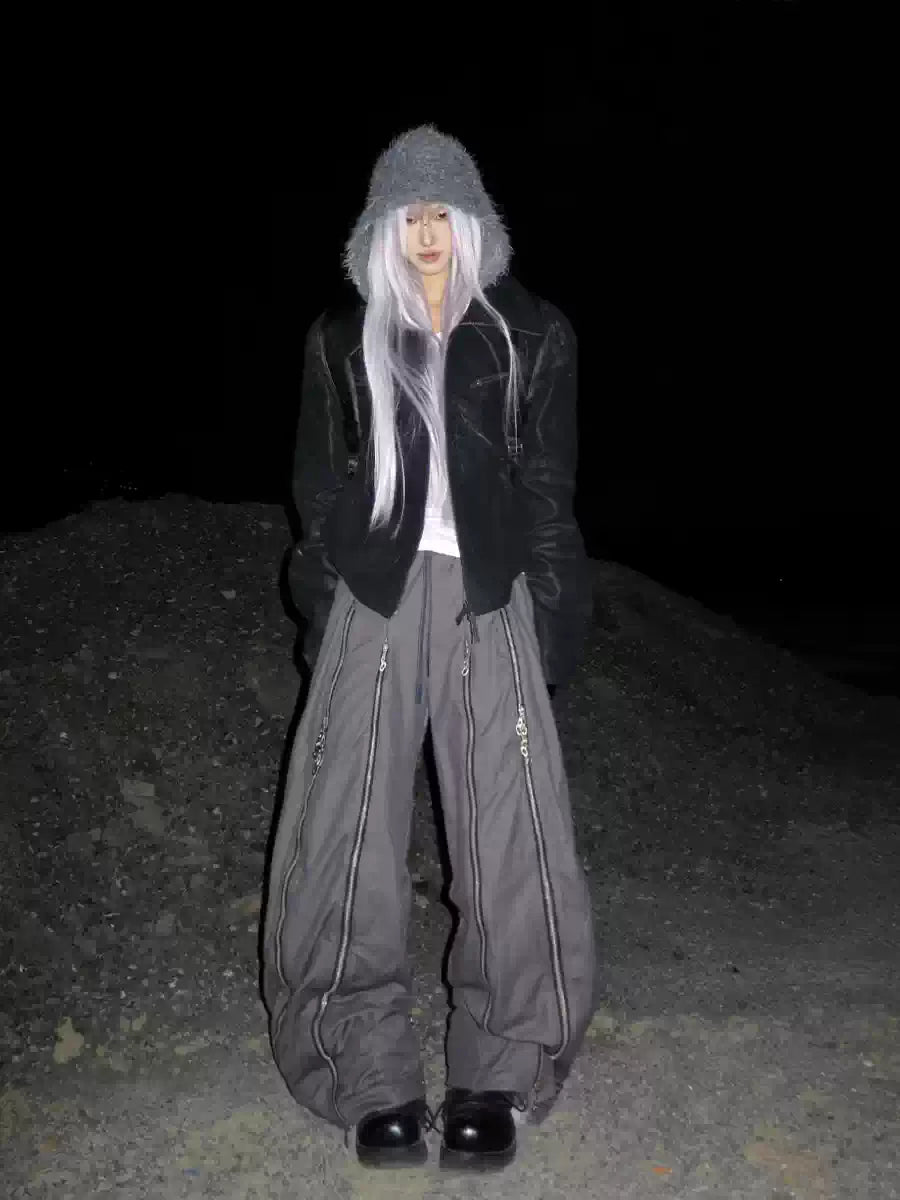 6-Zip Deconstructed Reversible Relaxed Sweatpants
