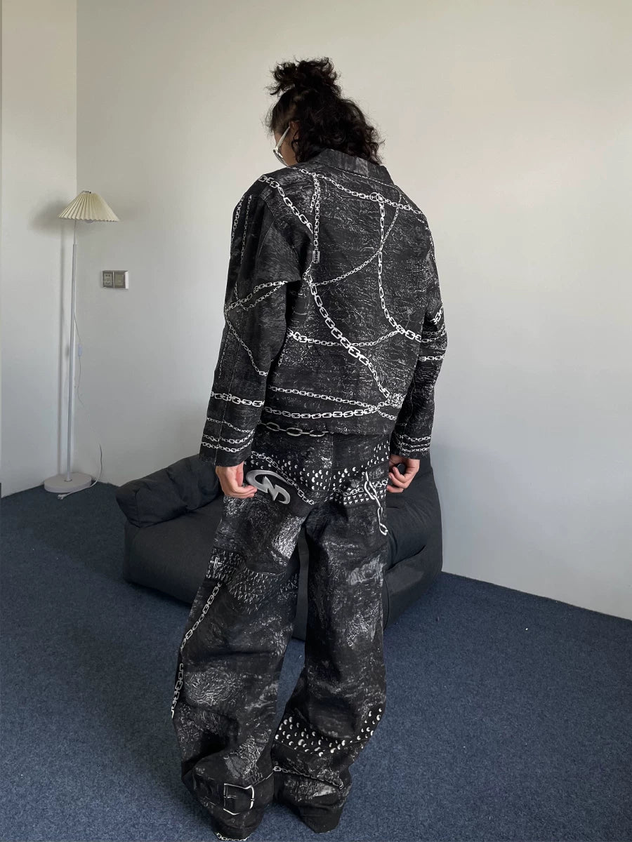 American Chain Print Detroit Work Jacket