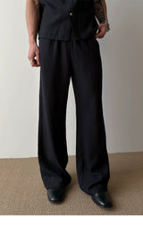 Drawstring Straight Leg Linen Lyocell Pants