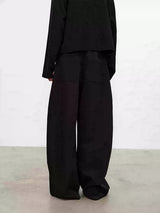 Curved Knife Pleated Wrinkle-resistant Pants