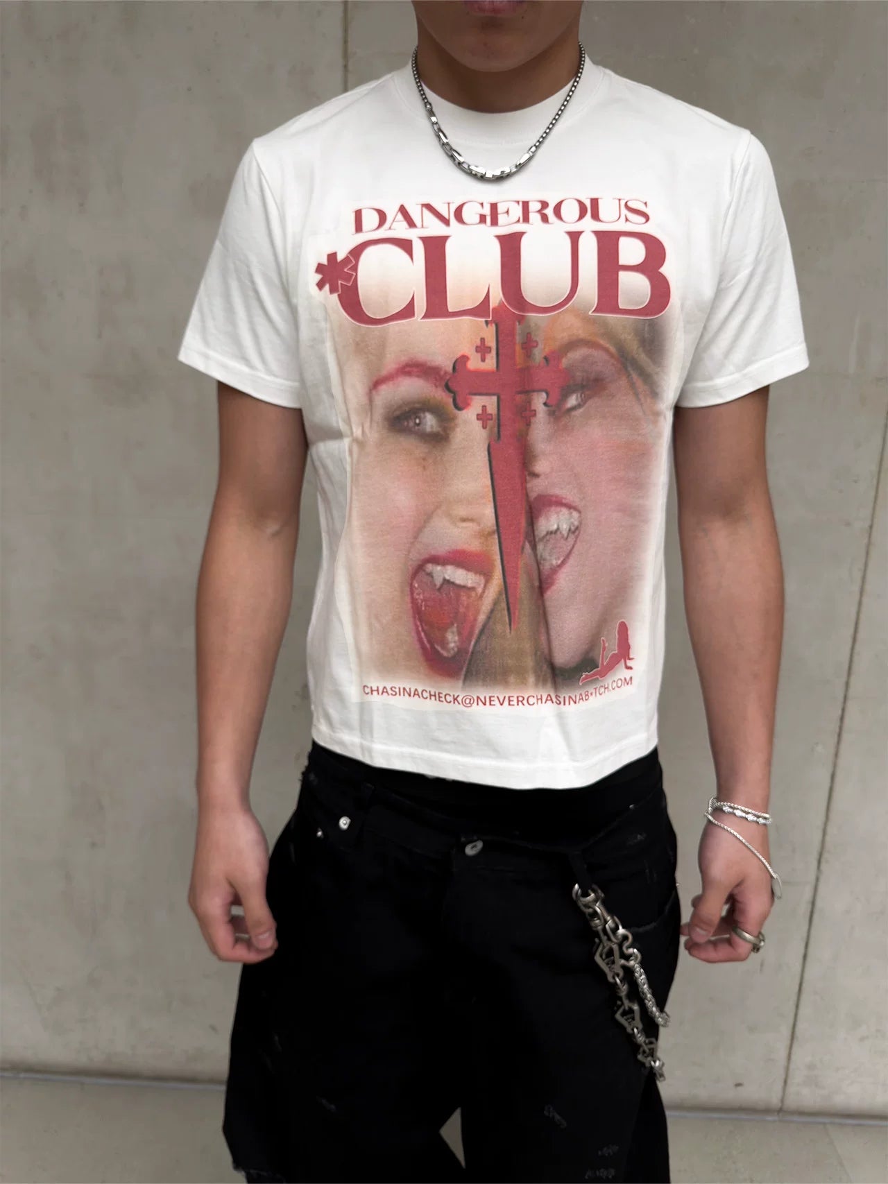 Vampire Girl Club Fitted Washed Tee