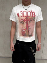 Vampire Girl Club Fitted Washed Tee